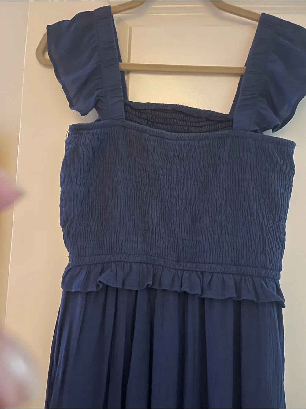 Speed Limit 98 Navy Blue Ruffle Maxi Dress - Picture 2 of 7